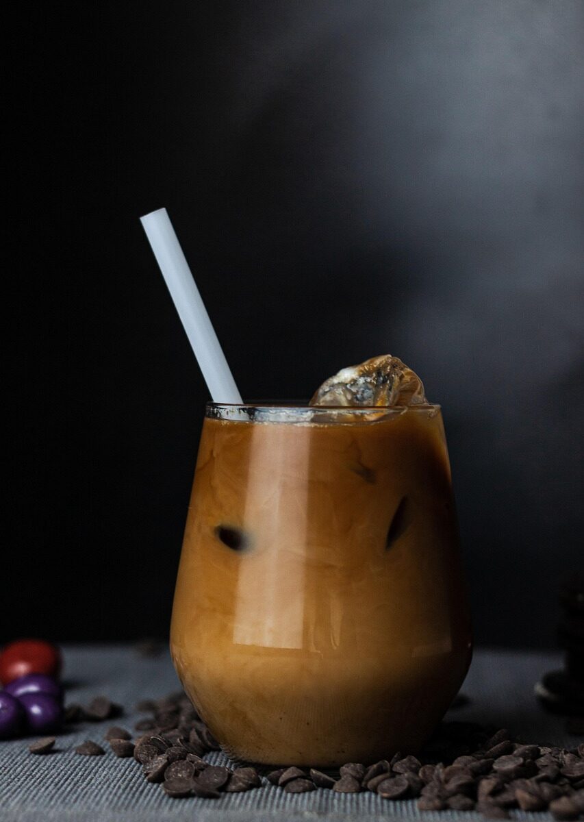 coffee, ice, chocolate, latte, drink, milk